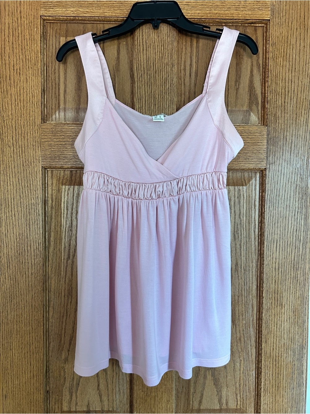 Kensie Pink Tank with Ribbon Detail. Size Medium